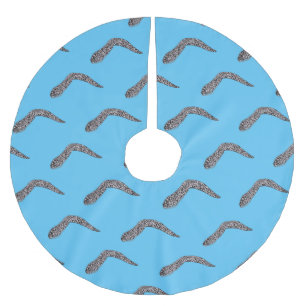 Spotted moray eel cartoon illustration brushed polyester tree skirt