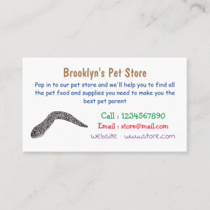 Spotted moray eel cartoon illustration business card