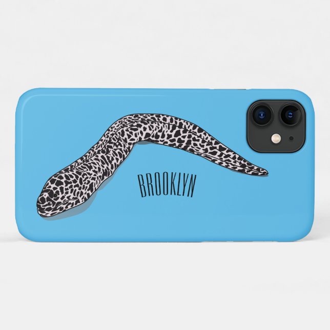 Spotted moray eel cartoon illustration Case-Mate iPhone case (Back (Horizontal))