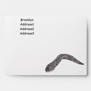 Spotted moray eel cartoon illustration envelope