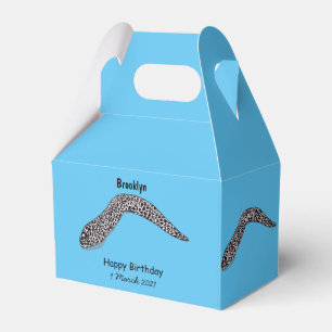 Spotted moray eel cartoon illustration favour box
