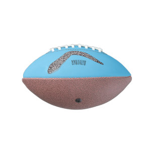 Spotted moray eel cartoon illustration football