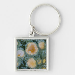 Spotted Ocean Jasper Key Ring
