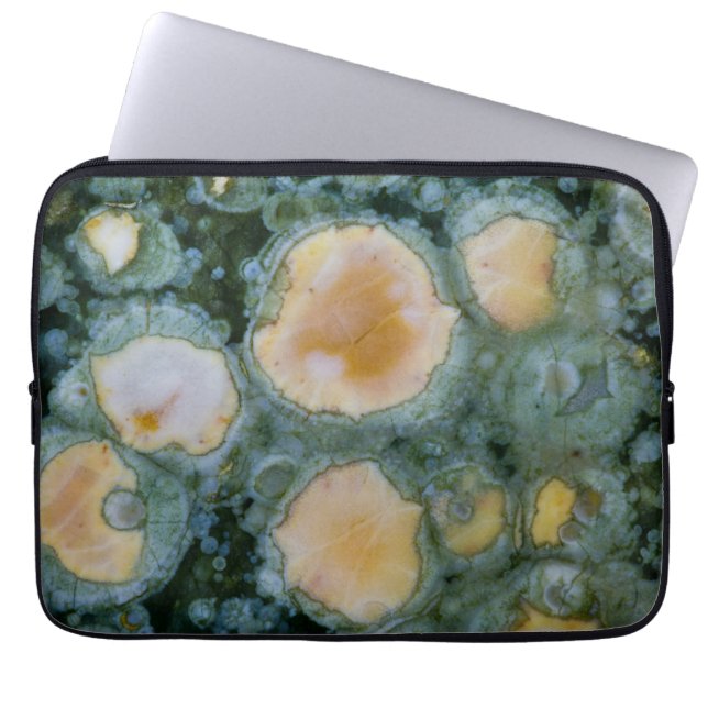Spotted Ocean Jasper Laptop Sleeve (Front)