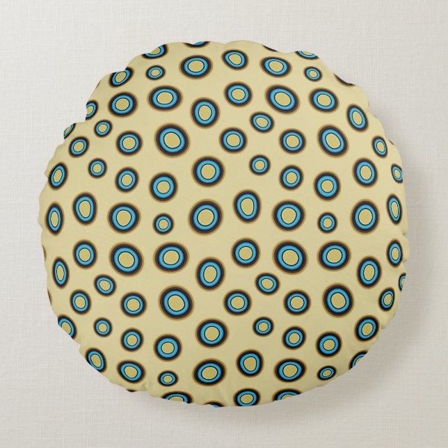 Spotted Octopus Pattern Round Throw Pillow (Front)