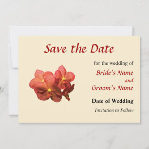 Spotted Orange Orchids Save the Date