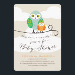 Spotted Owls Baby Shower Invitation<br><div class="desc">Beautifully printed baby shower invitations that can be customised with your text. Check the Origami Prints store for more baby shower invitations! To change/add text: Click the orange "Customise" button on the left. You can now, by using the editing tools on the right, change all existing text as well as...</div>