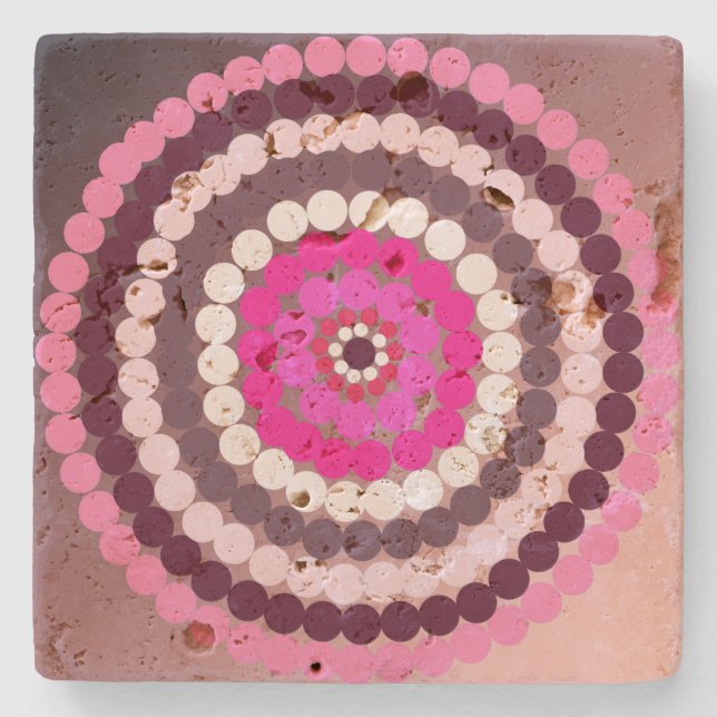 Spotted Pink Spots,   Stone Coaster (Front)