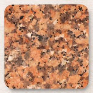 Spotted Rock Texture Lively Pattern Orange Black Coaster