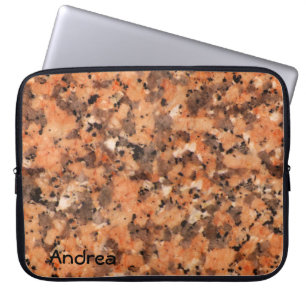 Spotted Rock Texture Lively Pattern Orange Black Laptop Sleeve