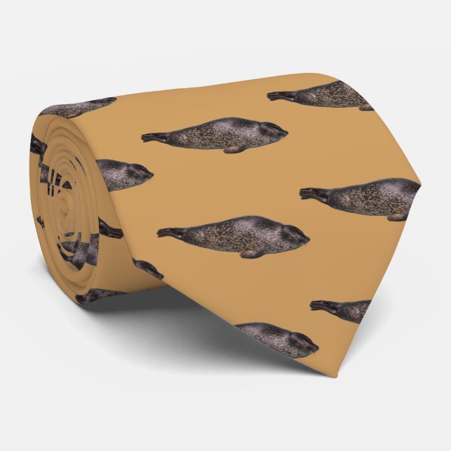 Spotted Seal Tie (Rolled)