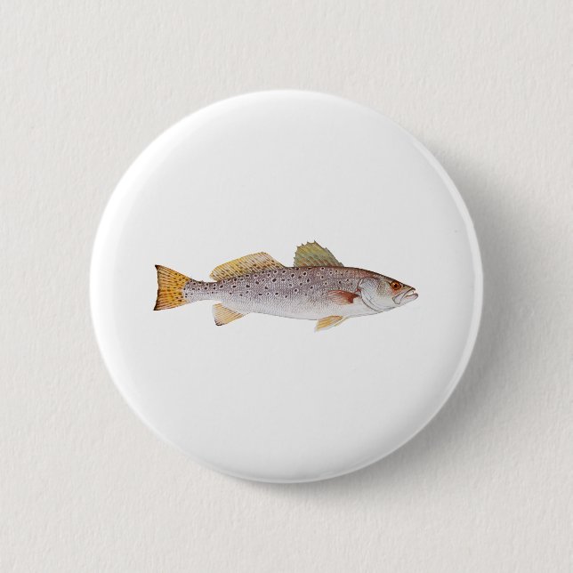 Spotted Seatrout 6 Cm Round Badge (Front)