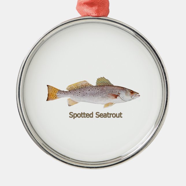 Spotted Seatrout Metal Tree Decoration (Front)