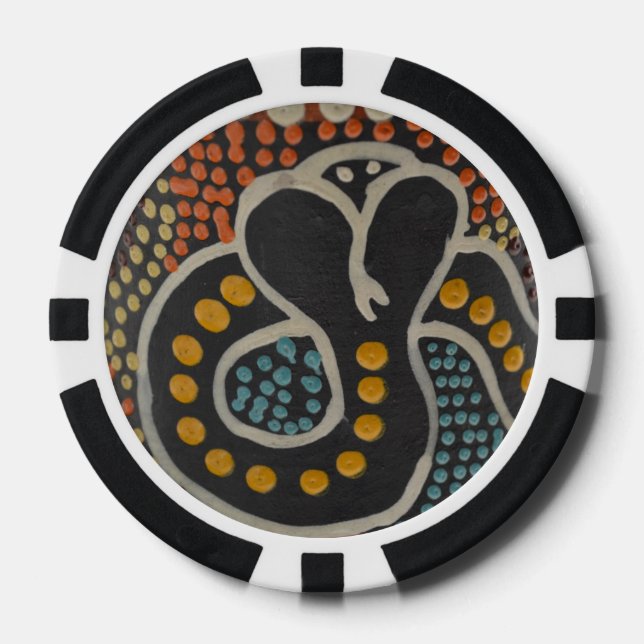Spotted Snake Poker Chip (Front)