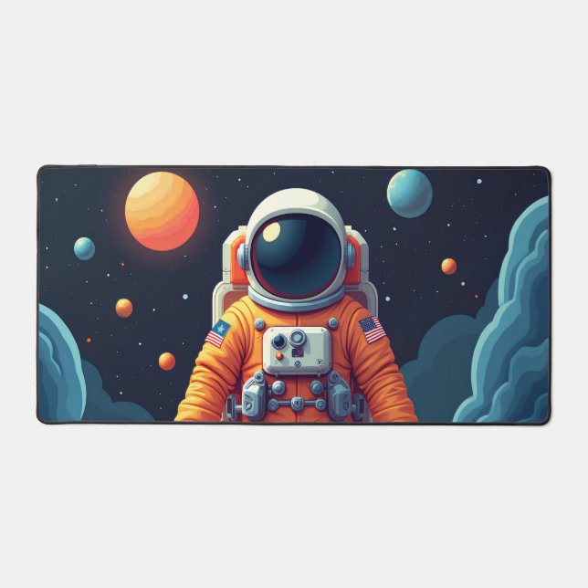Spotted Spaceman Desk Mat (Front)