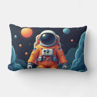 Spotted Spaceman Throw Pillow 13*21