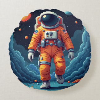 Spotted Spaceman Throw Pillow 16'