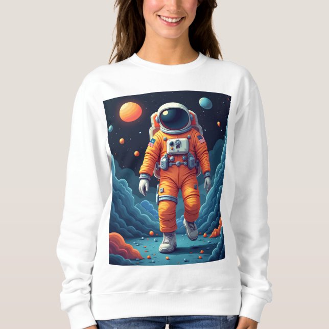 Spotted Spaceman Woman's Sweatshirt (Front)