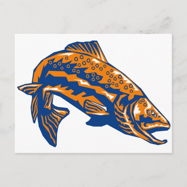 spotted speckled trout fish postcard (Front)