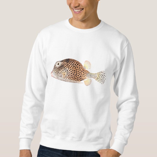 Spotted Trunkfish Vintage Fish Print Sweatshirt (Front)