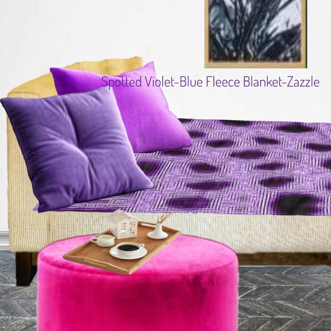 Spotted Violet-Blue Fleece Blanket (Creator Uploaded)