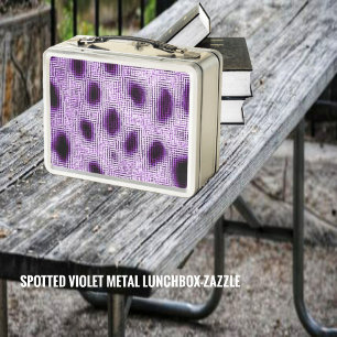 Spotted Violet Metal Lunch Box