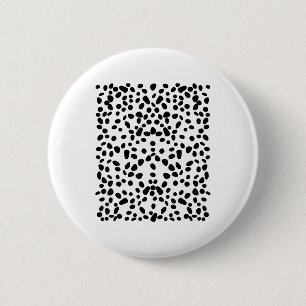 Spotted White With Black Polka Dots Dalmatian _1  6 Cm Round Badge