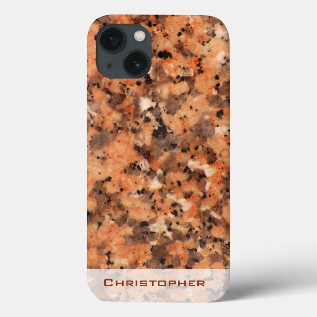 Spottet Rock Structure Dotted Pattern with Name Case-Mate iPhone Case (Back)