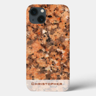 Spottet Rock Structure Dotted Pattern with Name iPhone 13 Case
