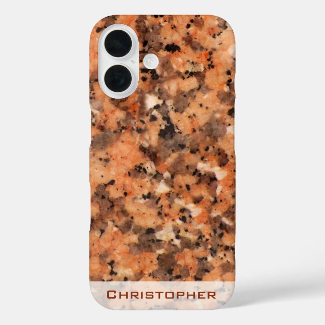 Spottet Rock Structure Dotted Pattern with Name Case-Mate iPhone Case (Back)