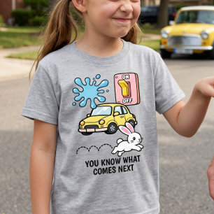 Spotto Yellow Car White Rabbit Australia Road Game T-Shirt