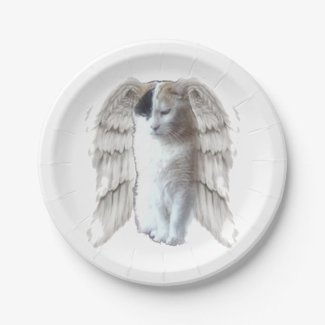 Spotty Angel Small Round Paper Plate (Front)