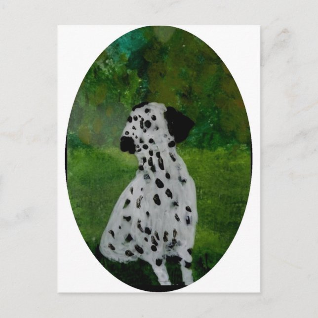 Spotty Dog Art Dalmatian Postcard (Front)