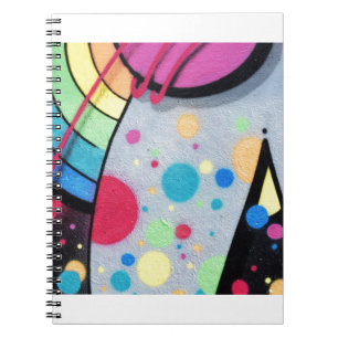 spotty graffiti notebook