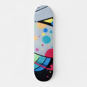 spotty graffiti skateboard