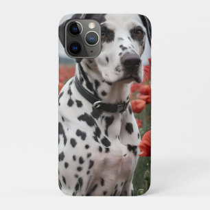 Spotty Handsome Dalmation Dog In The Poppy Field, Case-Mate iPhone Case