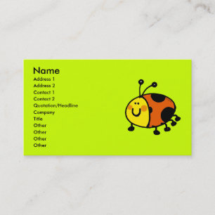 Spotty ladybug business card