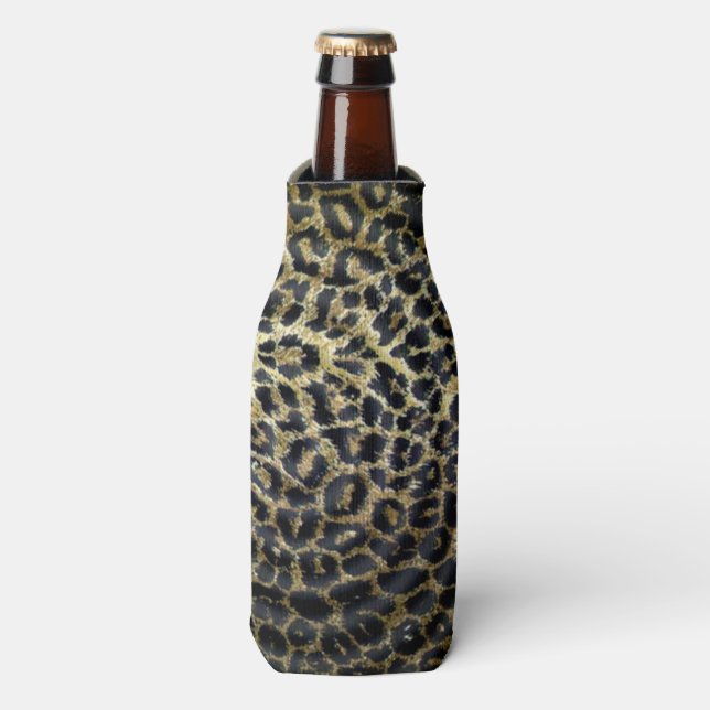 Spotty Leopard Pattern, Bottle Cooler (Bottle Front)