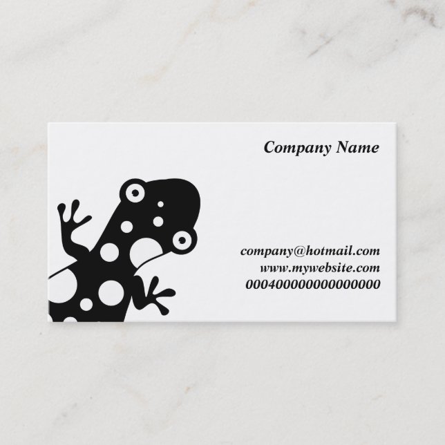 Spotty Lizard, Company Name, Business Card (Front)