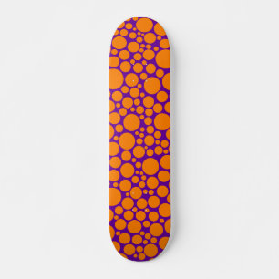 Spotty - Orange on Violet Skateboard