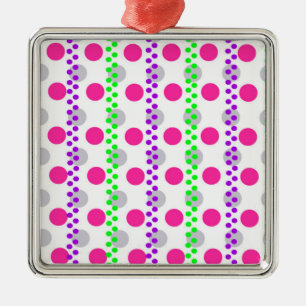 Spotty Stripe 2014 Metal Tree Decoration