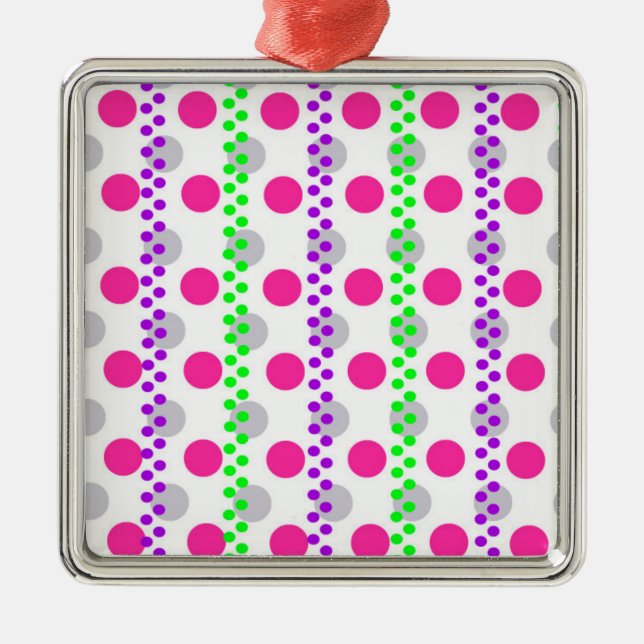 Spotty Stripe 2014 Metal Tree Decoration (Front)