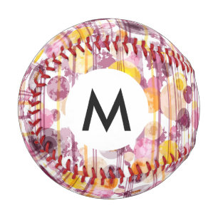 Spotty Striped White Pattern Baseball