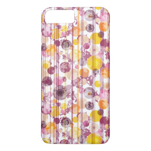 Spotty Striped White Pattern Case-Mate iPhone Case (Back)
