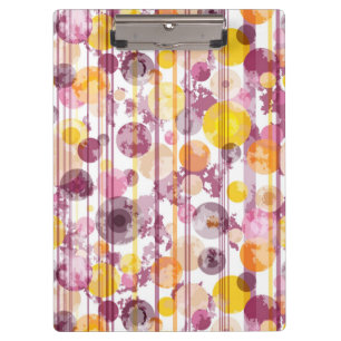 Spotty Striped White Pattern Clipboard