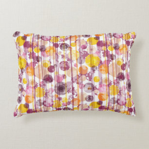 Spotty Striped White Pattern Decorative Cushion