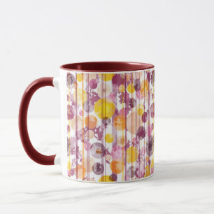 Spotty Striped White Pattern Mug