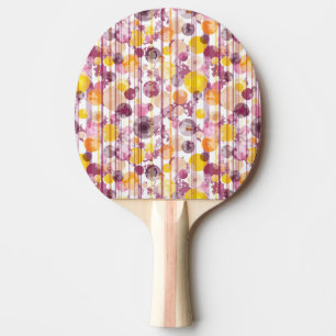 Spotty Striped White Pattern Ping Pong Paddle