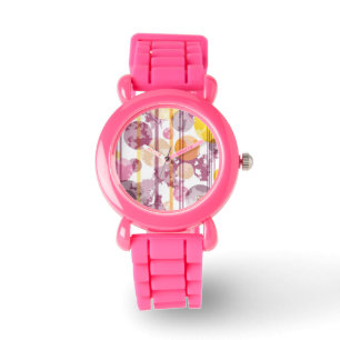 Spotty Striped White Pattern Watch