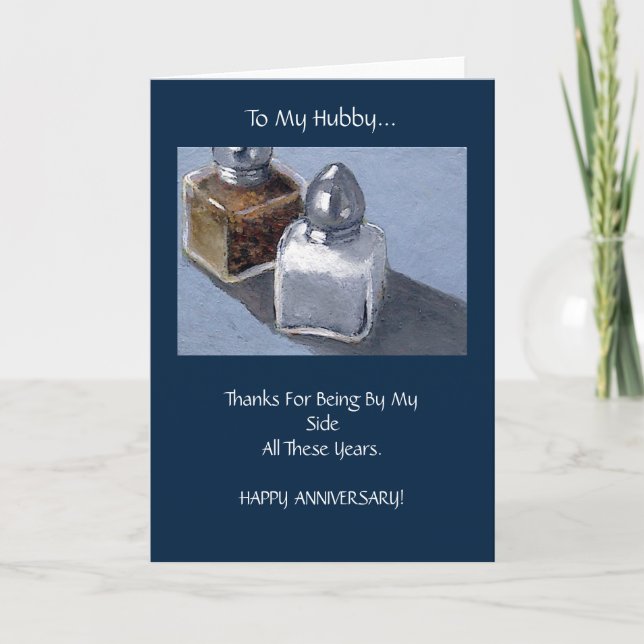 Spouse Anniversary: Salt and Pepper Shakers Card (Front)